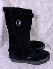 Botas deportivas Vans Phoebe negras de gamuza forradas de piel para mujer talla 6 altas