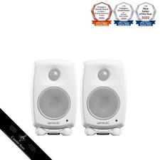 Altoparlanti monitor di riferimento Genelec 8010AW bianchi 2 paia Made in Fin...