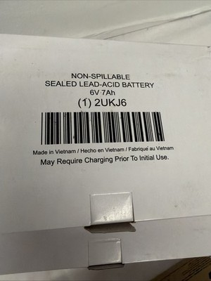 Battery, Sealed Lead Acid, 6V, 7Ah, Faston, Standards:  2Ukj6 sealed box 10 pcs
