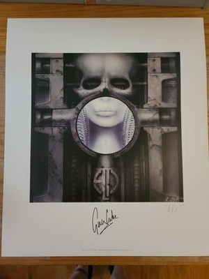 ELP HR Giger Art Print BRAIN SALAD SURGERY Signed Greg Lake