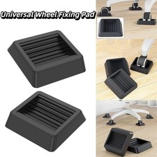 6Pcs Office Chair Wheel Stopper Rubber Caster Cups Bed Couch Slide