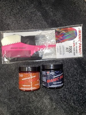 MANIC PANIC  Hair Dye Color-Tiger's Eye- Blue Panther 4 oz Free Kit