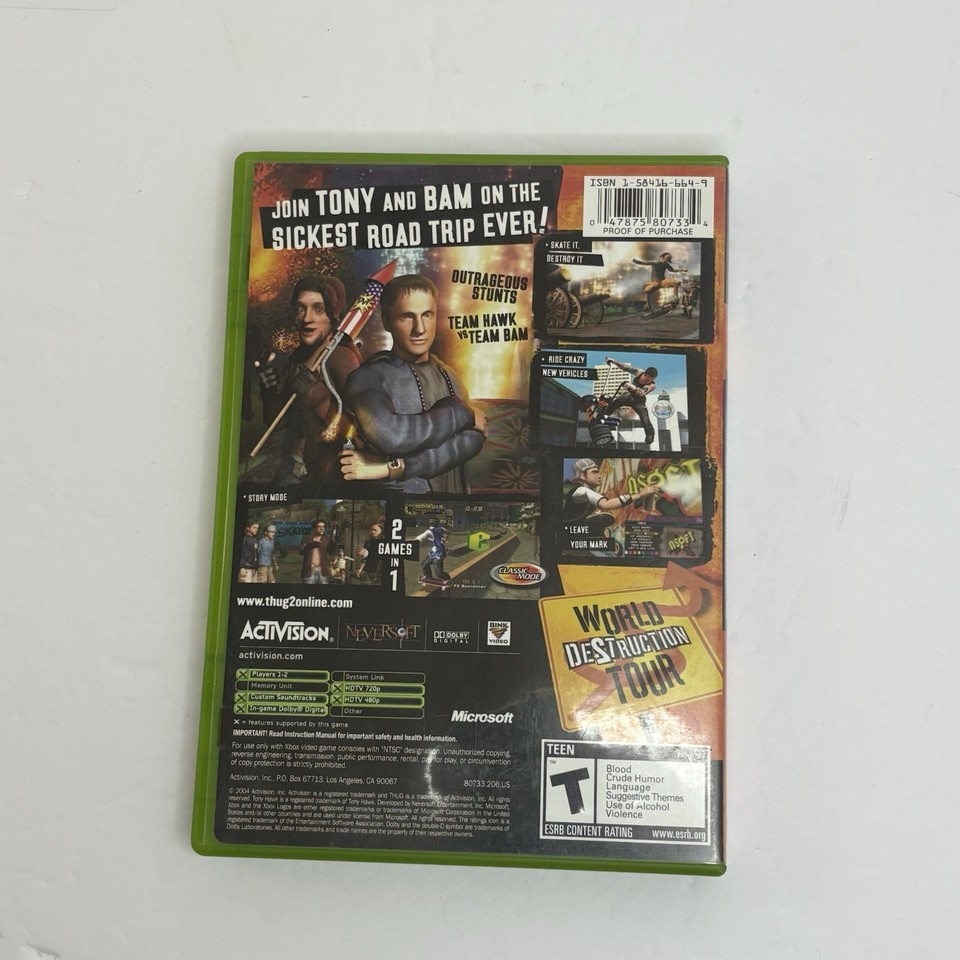 Tony Hawk’s Underground Sur Microsoft Xbox – Bon état, Complet Avec Boîte Et Notice