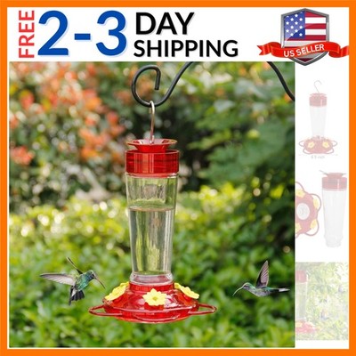Hummingbird Feeder, Glass Bottle Bird Feeders, 5 Feeding Ports, 10-Ounce Nect...