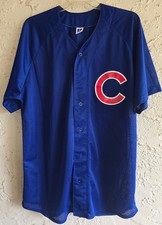Russell Athletic Chicago Cubs Blue Vintage Men's Large Mesh Jersey Pre-Owned