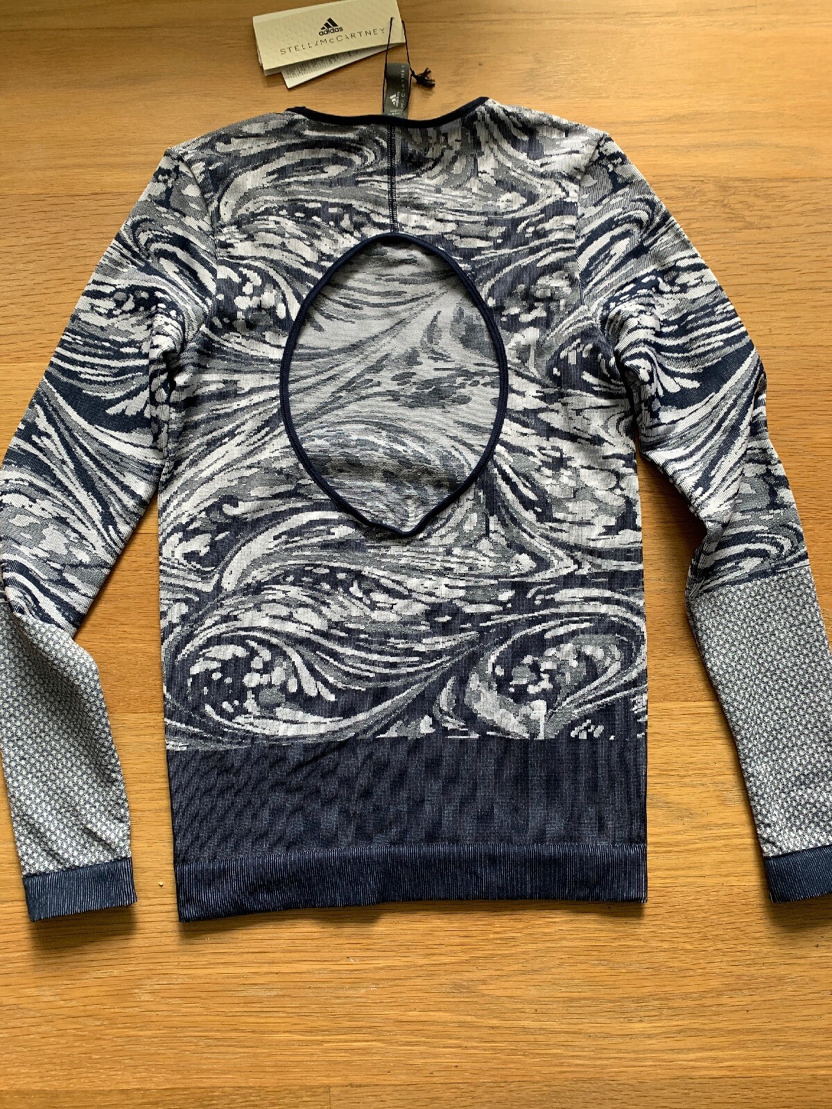 Stella McCartney Adidas Navy Long Sleeve Cutout Top Size M image 8