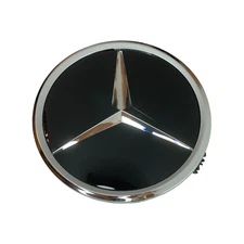 CHROME Front Grill Star Badge Mirror Glass Emblem for Mercedes