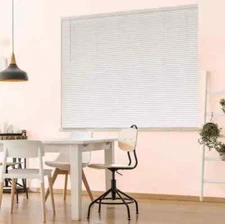 White Cordless Room Darkening 1" Vinyl Mini Blind - 48.75"W x 48"L
