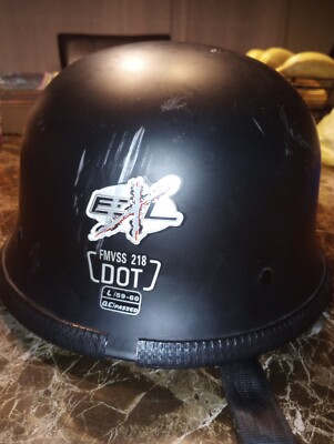 EXL DOT FMVSS No. 218 Certified Helmet Size Large Motorcycle Helmet German Style