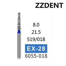100 PCS EX-28 Medium Grit Cross Reducation High Speed Handpiece FG Diamond Burs