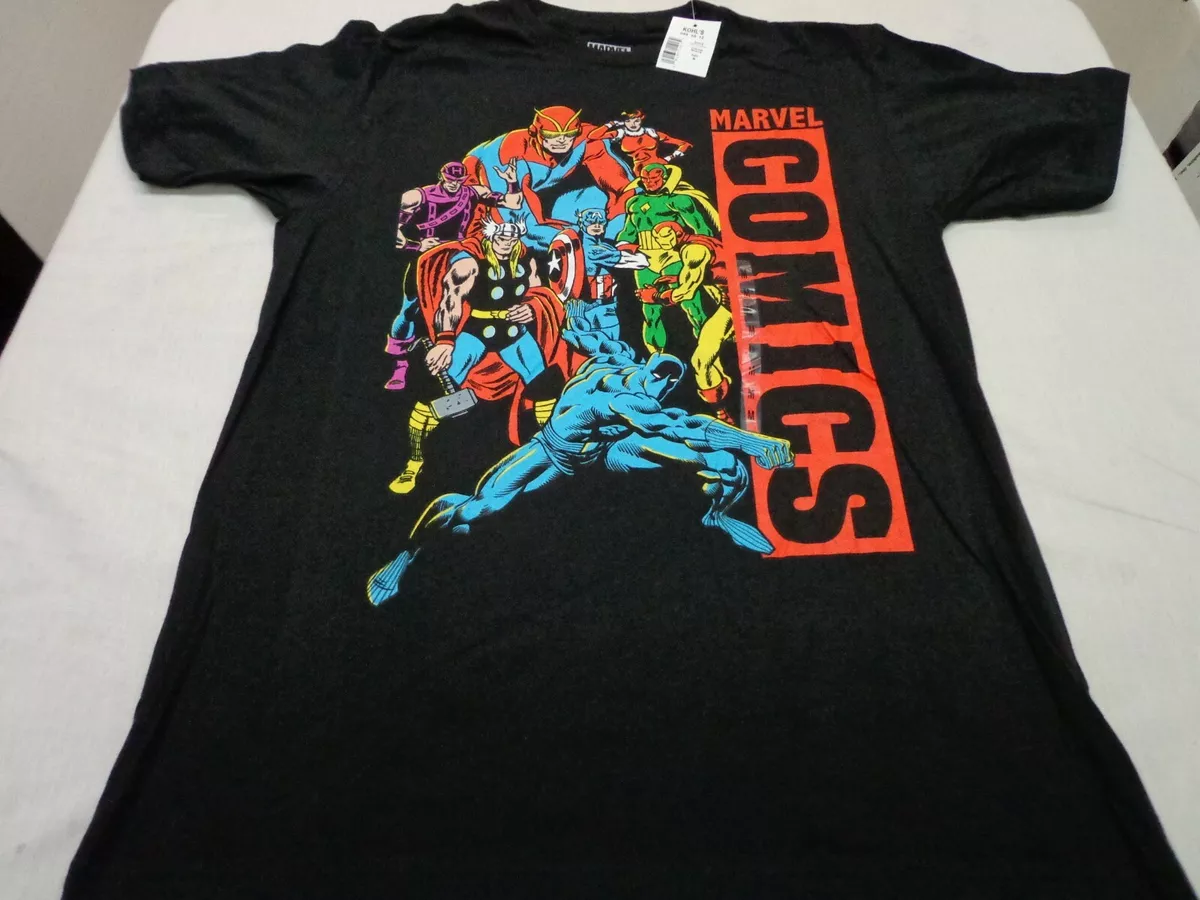 Black marvel t deals shirt