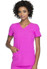 Glam Fushcia HeartSoul Scrubs Break On Through V Neck Top 20710 GLFH
