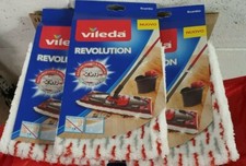 Vileda revolution ricambi 3pezzi nuovi tutti gli usi pavimenti vetri superfici