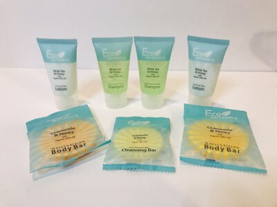 Travel Size Organic Eco Botanics Shampoo, Lotion, Moisturizing Body Bars Lot NEW