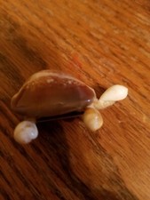 Vintage Sea Turtle Brooch Sea Shell Seashell Pin Hand made  Cute Animal