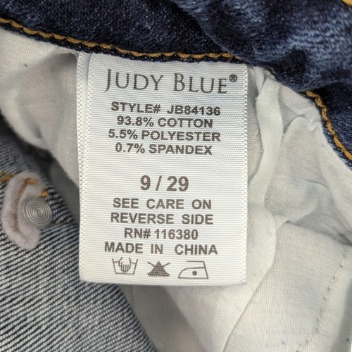 Judy Blue Los Angeles 9 x 29 Slim Fit Denim Jeans JB84136 Distressed hem Stretch - Picture 7 of 7