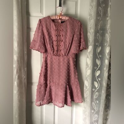 fit and flare babydoll dress Beaded Lace Short Babydoll Party Dress main image 0