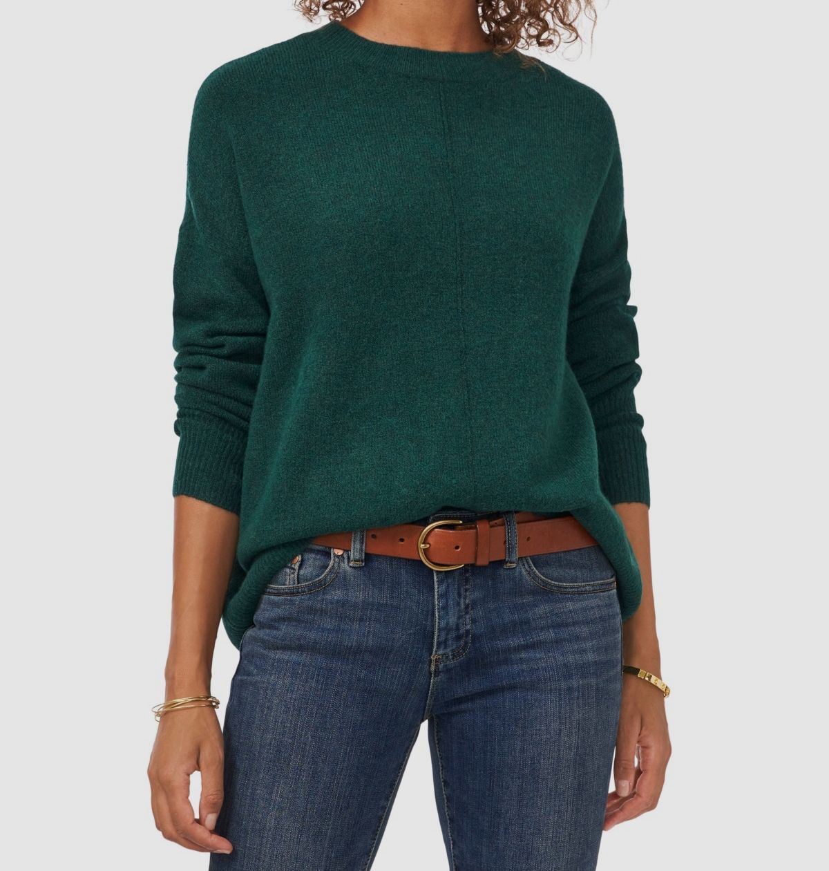 Long-Sleeve Crewneck Sweater Size 