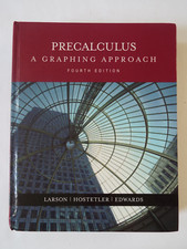 Precalculus A Graphing Approach by Robert Hostetler Ron Larson 4th Edition Book