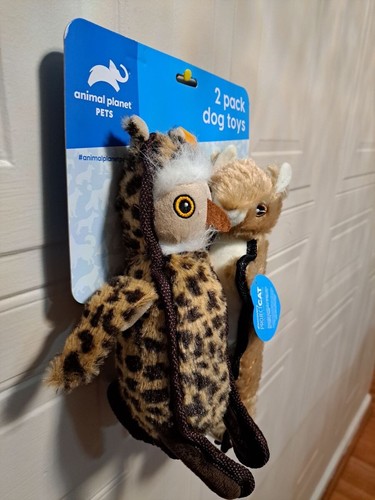 Animal Planet Owl 10.5” Pet & Squirrel 11”Dog Toy with Squeaker - Picture 3 of 4