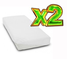 Pack Of 2 Sheet 100% Cotton Jersey Stretchy Fit Moses Basket/cot/cotbed/crib 2pc