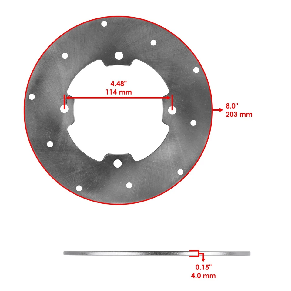 Front Left & Right Rear Brake Disc w/Calipers For Arctic Cat TRV 700 2012-2015 - Image 2 of 4