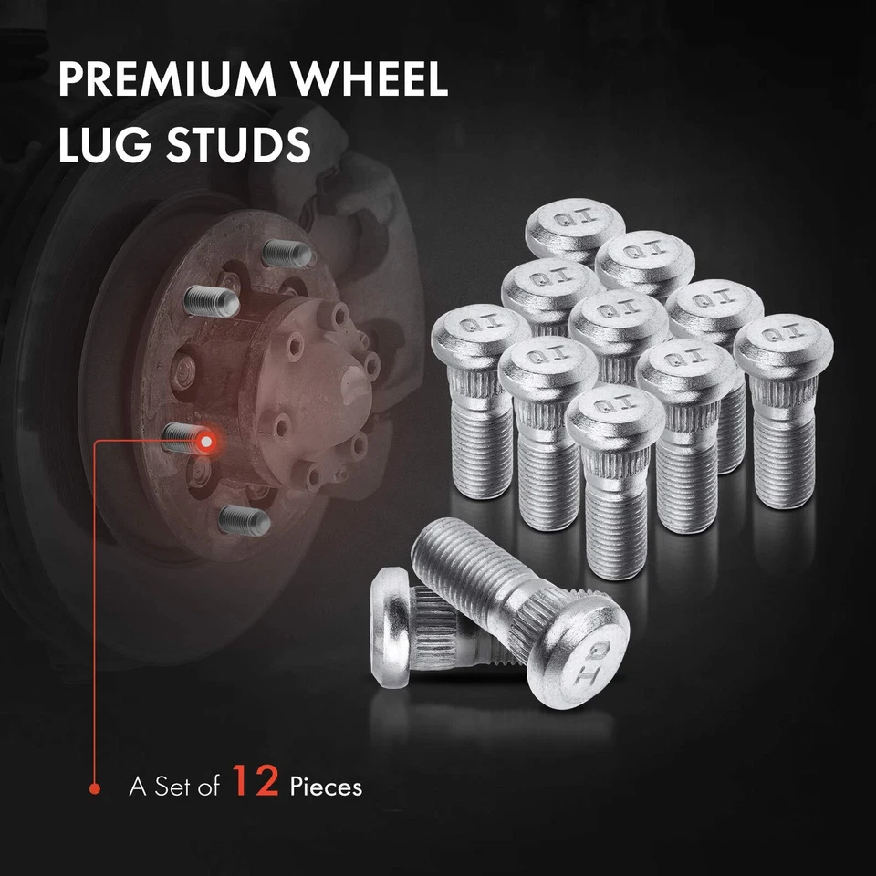 12x Perno de rueda delantera M12-1.25 para Nissan Pathfinder Stanza Frontier INFINITI Foto 3 de 4