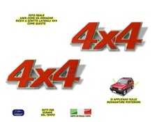 Scritta Panda 4x4 Fiat Trekking Fregi Modanature Laterali Logo stemma rosso per 