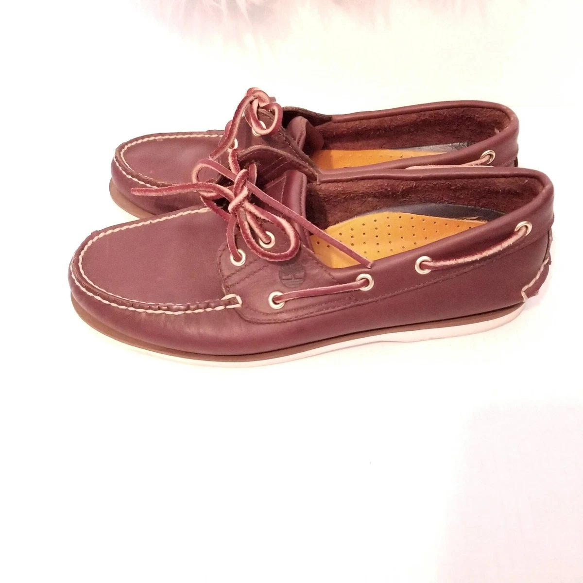 Timberland boat shoes white best sale sole
