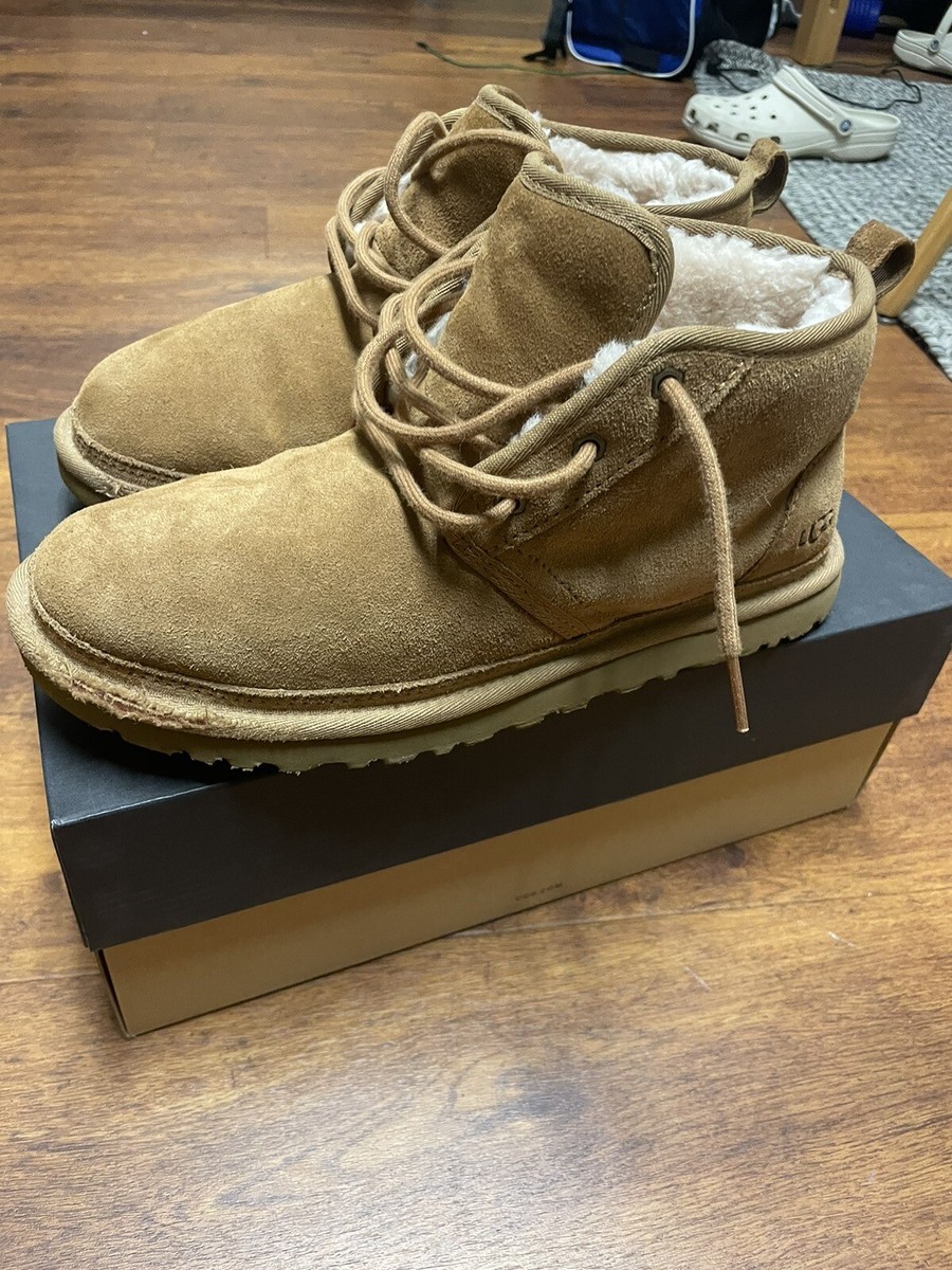 UGG Neumel Chukka Suede Lace Up Ankle Boots Size 11 Chestnut  display picture 1