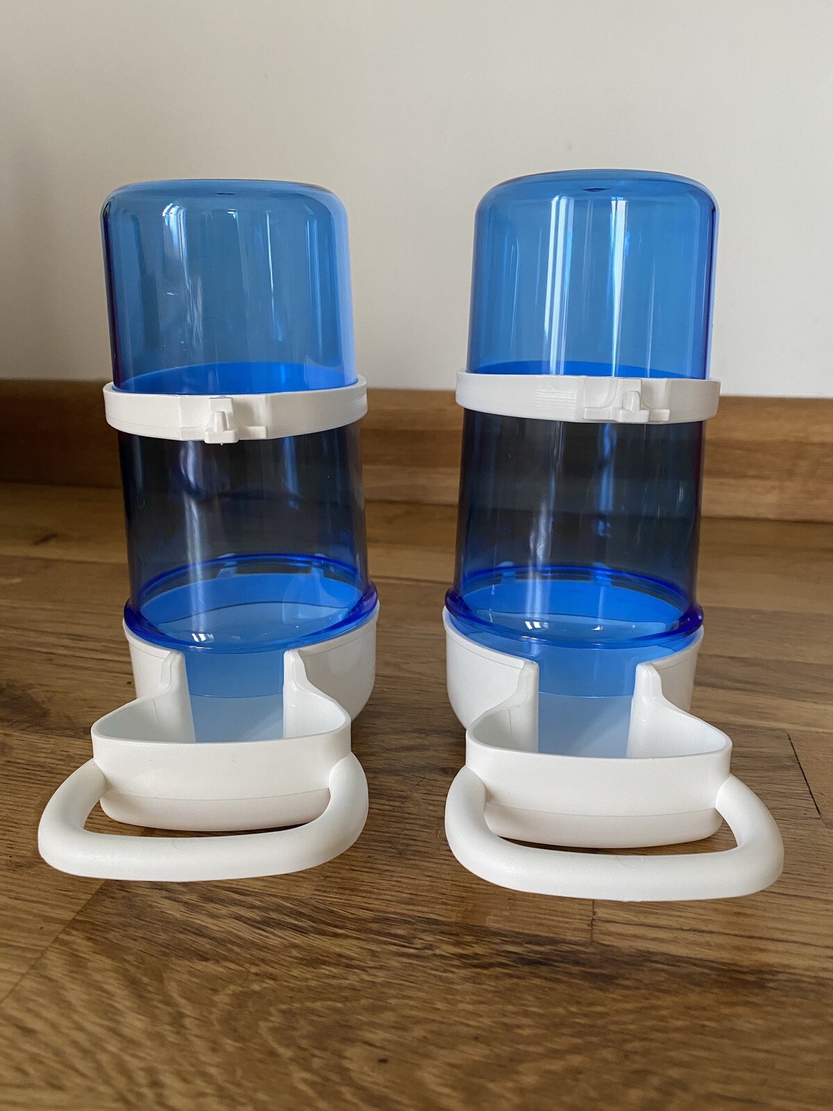 2 x Bird Cage Feeder Water Drinker Seed Fountain For Budgie Finch Cockatiel
