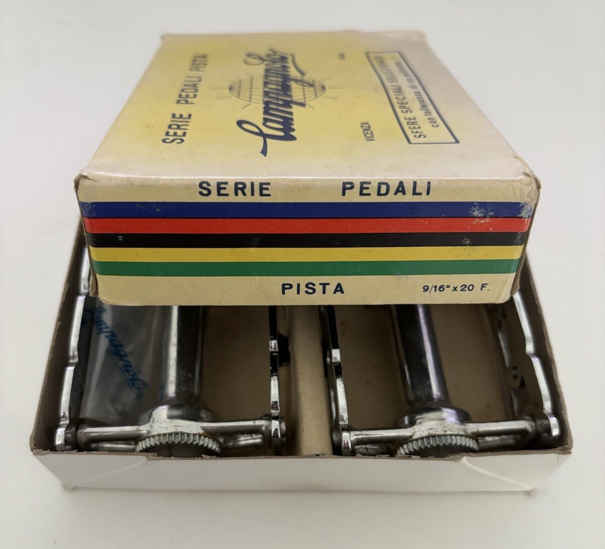 Pédale Droite Campagnolo Pista Record – Chrome, 9/16, Pour Vélo Route/piste (Eroica)
