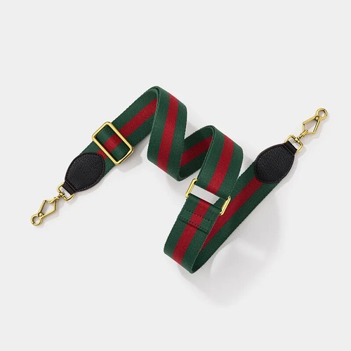 Crossbody Replacement Shoulder Strap Tiger Head No Logo Green Red Web Leather - Picture 26 of 27