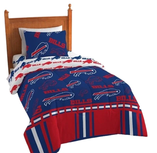 Buffalo Bills NFL Rotary Twin Bed in a Bag Set W7606169956