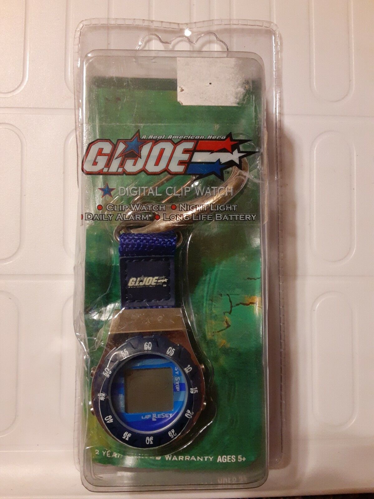 New Sealed G.I. Joe Digital Clip Watch Vintage NOS 2004 Hasbro Key Chain Night 