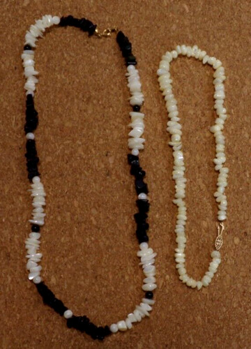 LOT OF  TWO SHELL NECKLACES    16, 22"     J88CR  XT62