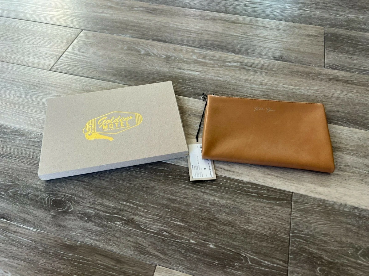 NWT IN BOX GOLDEN GOOSE LEATHER SABBIA ZIP UNISEX POUCH POCHETTE