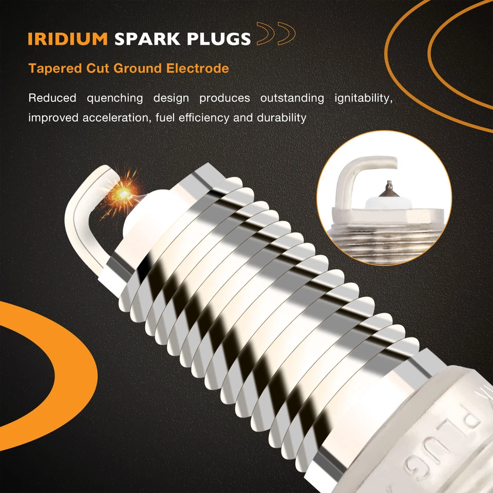 4x Ignition Coil & Spark Plugs Pack For 02-15 Yamaha FZS1 FZ1 YZFR1 YZFR6 Vmax - Image 3 of 4