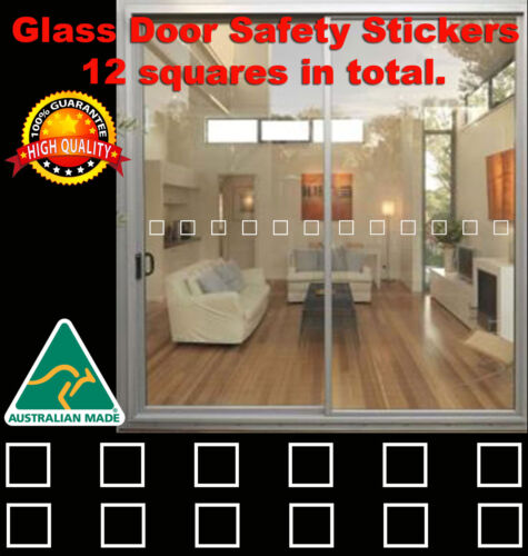 DOOR HAZARD PROTECTION DECALS STICKERS SAFETY GLASS SLIDING DOOR STICKER DECAL - Picture 1 of 2