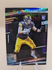 2022 Prestige Football Tyler Linderbaum Xtra Points Astral Rookie card #366. rookie card picture