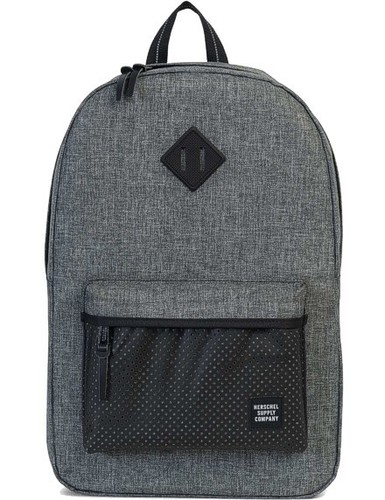 Herschel Rucksack »Heritage« Grau Schulrucksack Laptopfach Raven Black Rubber - Picture 2 of 4