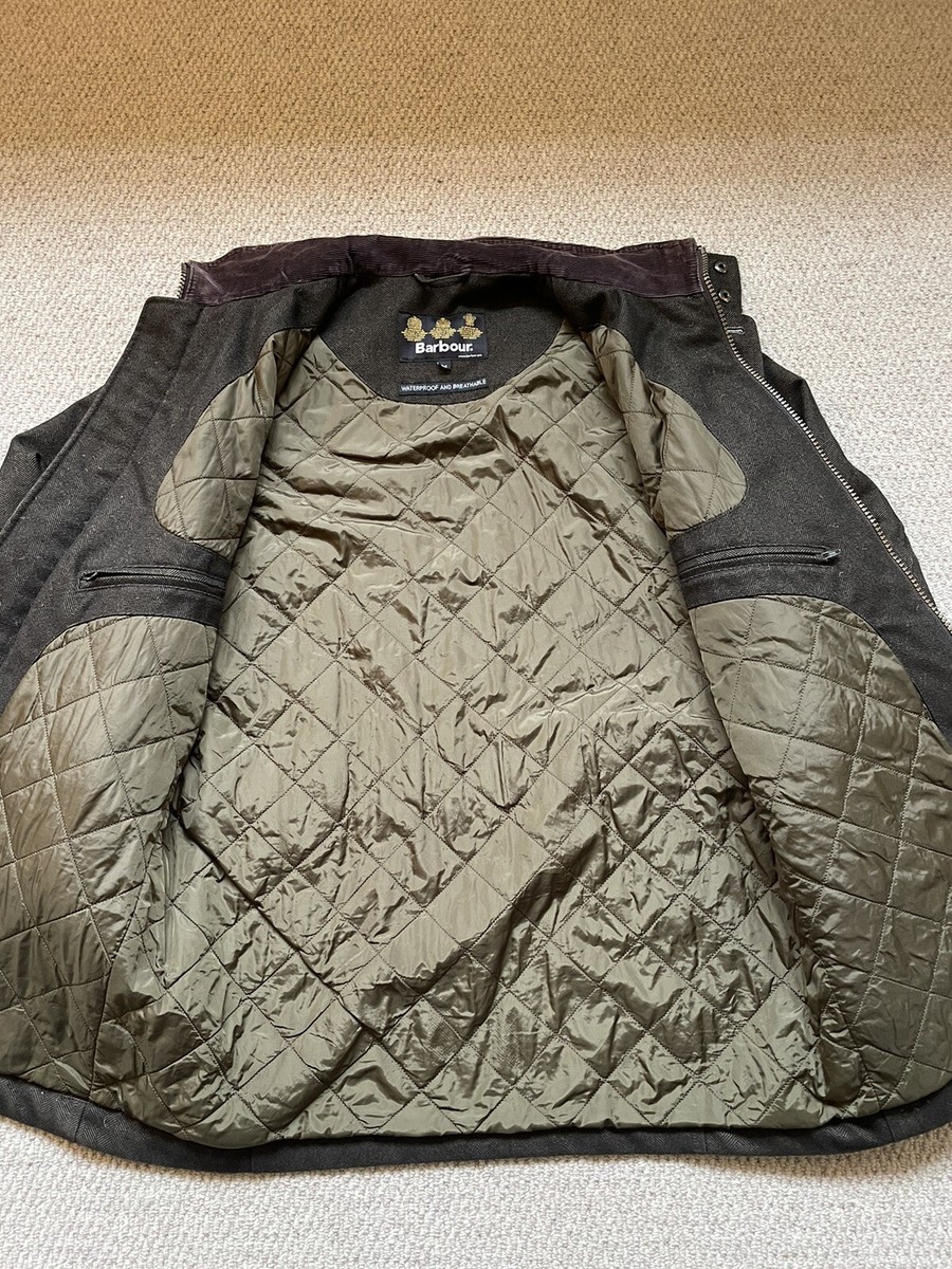 BARBOUR HERRINGBONE CHALLENGER SHOOTING JACKET BRIWN COAT MENS