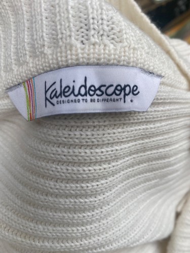 NEU KALEIDOSCOPE CREME LANGER KANTE/RAND CARDIGAN/COATIGAN UK 20 ACRYL/WOLLE MIX - Bild 10 von 12