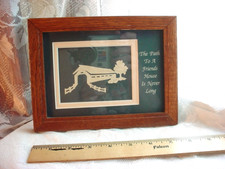 Vintage Papercraft Friendship Quote Framed Wall Decor Covered Bridge
