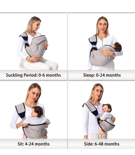 Shiaon Baby Sling Carrier Newborn to Toddler Ergonomic,Lightweight, Breathable - Picture 3 of 5