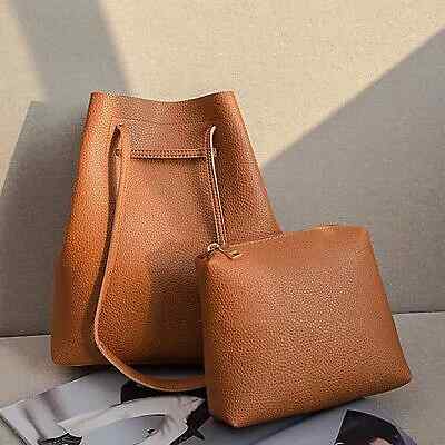 Borsa A Tracolla Donna In Pelle Sintetica PU - Grande Capiente Per Lavoro E Viaggi - Colore Tinta Unita