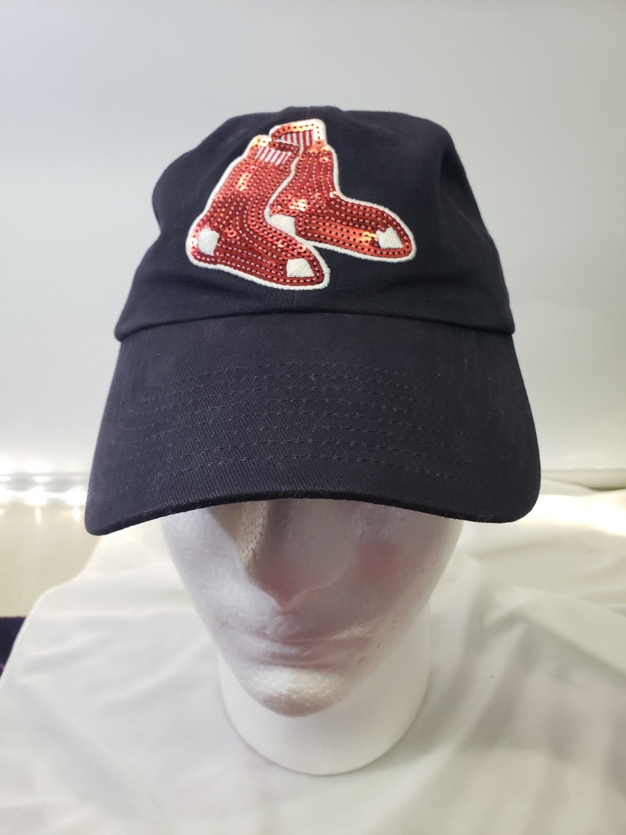 Pink Victoria’s Secret Boston Sequin Blue Baseball Cap with Red Logo Victoria main image 4