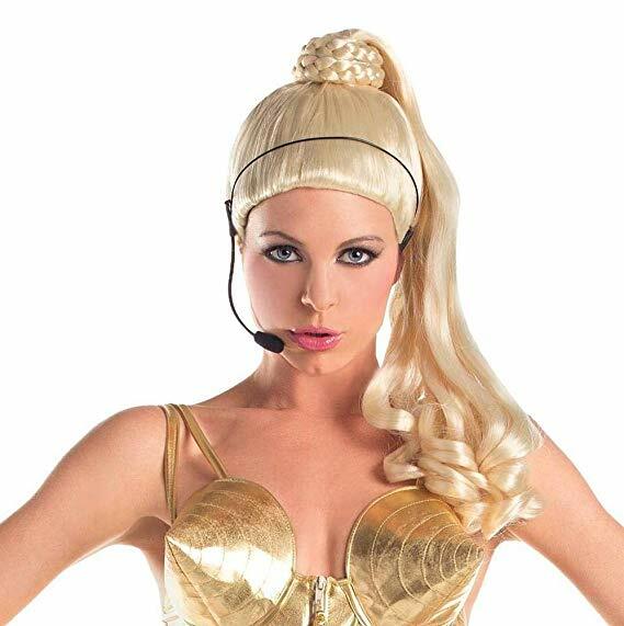 Madonna Ponytail Pop Diva Costume Blonde Ambition Women Adult Wig