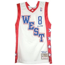Kobe Bryant Mitchell & Ness NBA S Small Authentic All-Star Jersey White #8 NWT