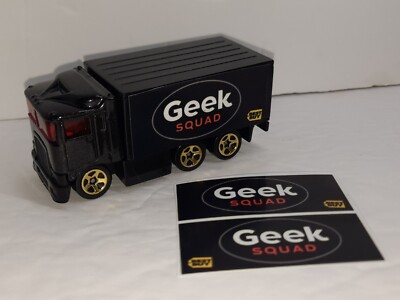 Geek Squad-set of 2 stickers-fits Hot Wheels Hiway Hauler Trailer-Custom Trailer
